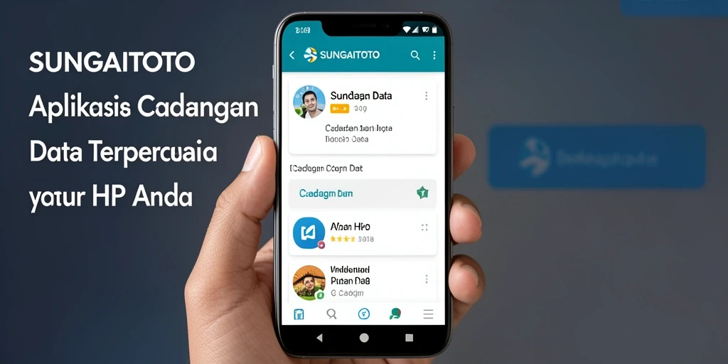 Tampilan antarmuka SUNGAITOTO untuk Cadangan Data yang mudah digunakan.